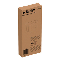Grauer Stoffpouf 60x30x30 cm Ruhhy 25996