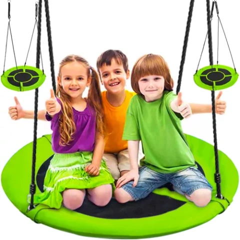 Swing stork&#39;s nest 100cm green-black 23514