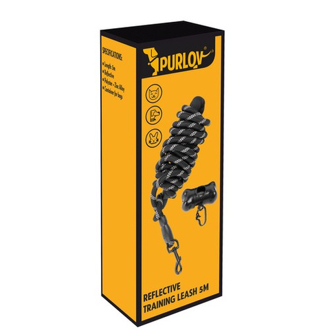 Reflective training leash 5m Purlov 21655