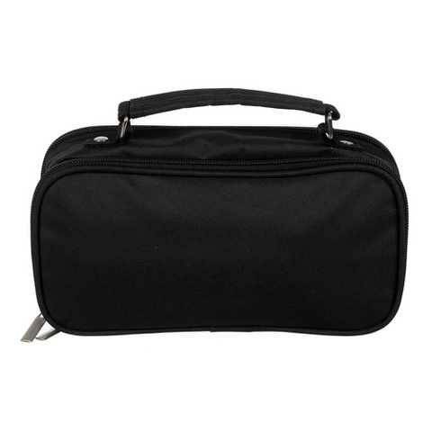 Double extendable pencil case - black Maaleo 24516
