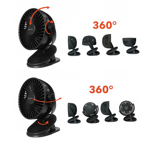 Černý bezdrátový ventilátor Ruhhy 25567