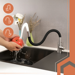 Robinet de cuisine à bec flexible Ruhhy 22821