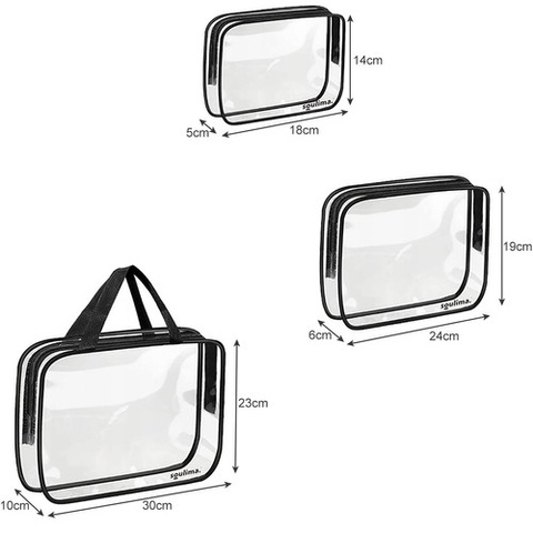 Transparent cosmetic bag 3 in 1 Soulima 21448