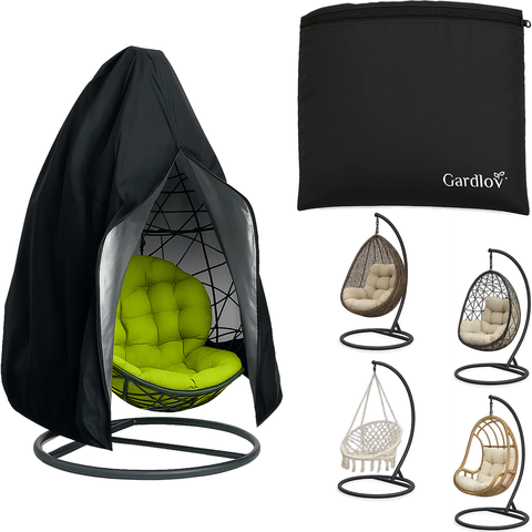 Housse pour cocon, panier suspendu, chaise de jardin, balancelle imperméable UV dans housse GARDLOV !