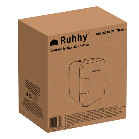 4L travel fridge - white