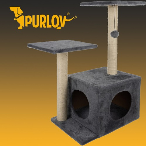 Cat tree 71cm gray Purlov 21712