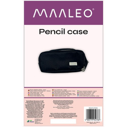 Triple foldable pencil case - black Maaleo 24476