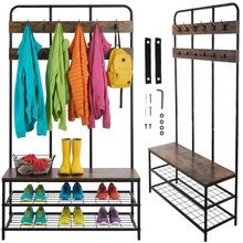 Étagère sur pied avec cintre 182 cm Ruhhy 27036