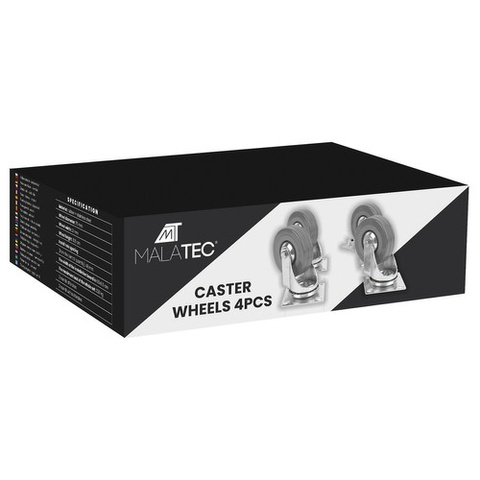 Roulettes pivotantes - lot de 4 Malatec 22537