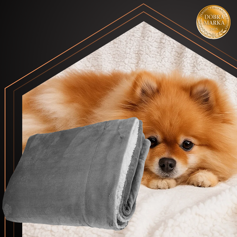 Double-sided blanket 150x200cm dark gray Ruhhy 26292