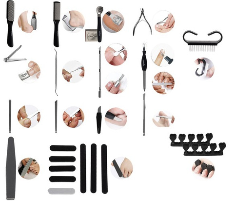 Pedicure set - 30 pcs. Soulima 21447