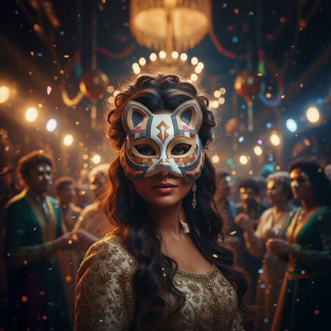 Masque de chat DIY 6 pièces + accessoires Maaleo 26570