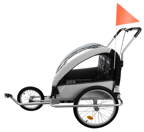 Kruzzel 25372 3in1 suspension bike trailer