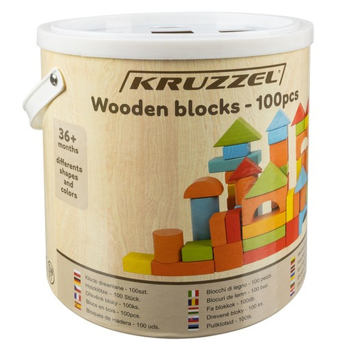 Blocs en bois - 100 pcs. Kruzzel 22666