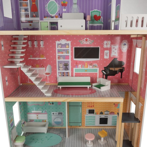 Kruzzel Dollhouse Large Dollhouse 114 cm 114 cm