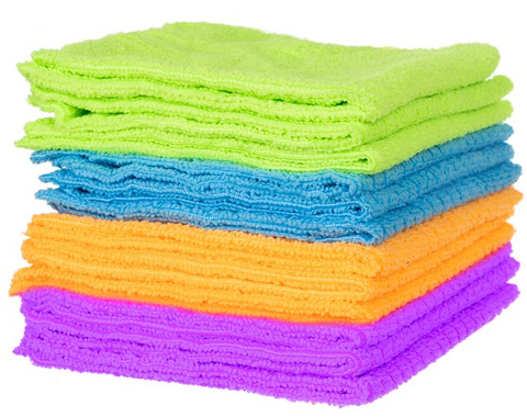 Chiffons en microfibre - lot de 12 pièces.