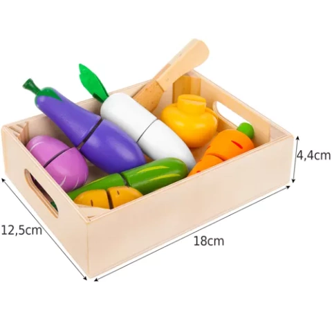 Set de coupe fruits et légumes en bois Z23543