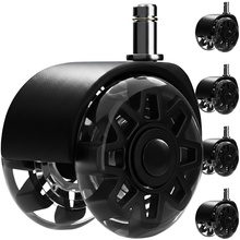 Roulettes noires pour fauteuil pivotant (lot de 5) Ruhhy26294