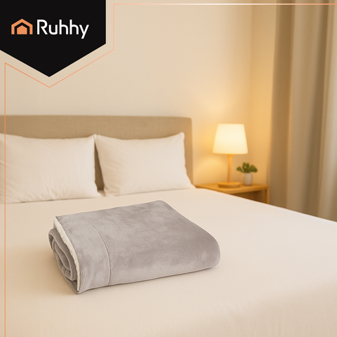 Doppelseitige Decke 150x200cm hellgrau Ruhhy 26293