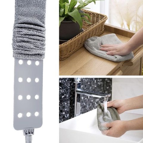 Teleskop-Staubbürste mit zwei Aufsätzen