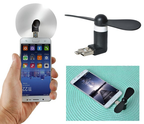 Micro USB ventilátor černý