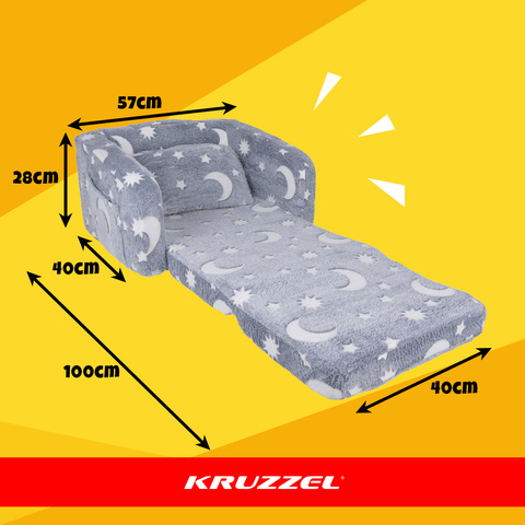 Детское кресло с откидывающейся спинкой Kruzzel 26381