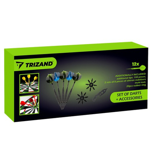 Smiginio rinkinys 12 dalių + priedai Trizand 21629