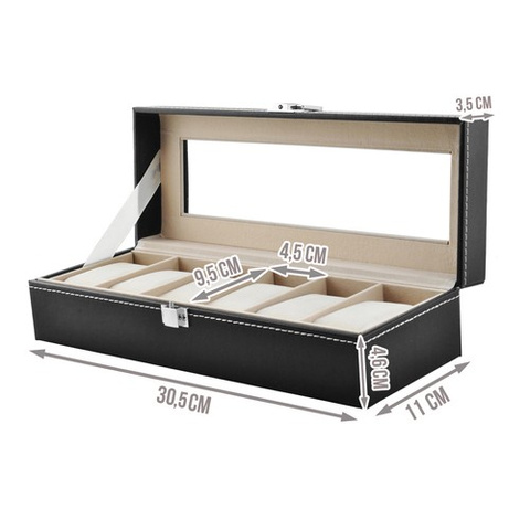 Organisateur de montres 6 compartiments