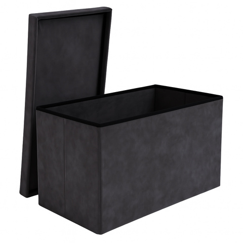 Pilkas aksominis pufas 76x38x38cm Ruhhy 26130