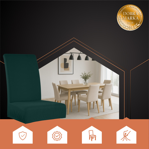 Pokrowce na krzesła- 6 szt. butelkowe Ruhhy 25992