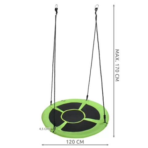 Houpačka Čapí hnízdo 100 cm zeleno-černá 23514