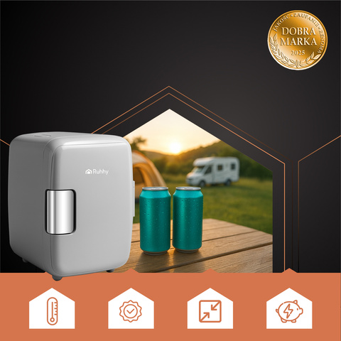 4L travel fridge - white