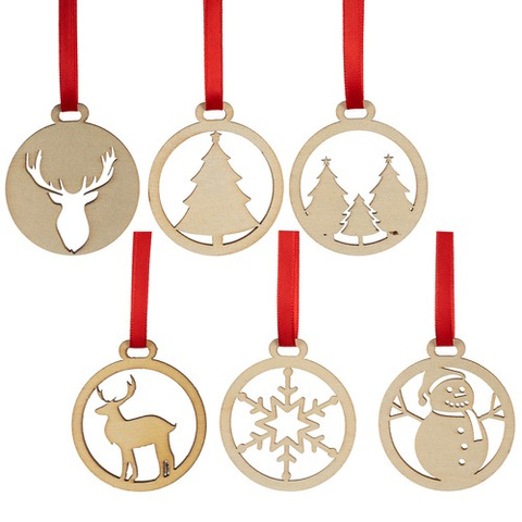 Wooden baubles - 36pcs Ruhhy 24855