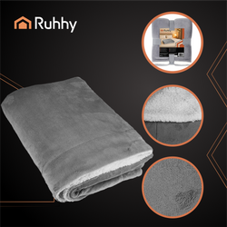 Double-sided blanket 150x200cm dark gray Ruhhy 26292
