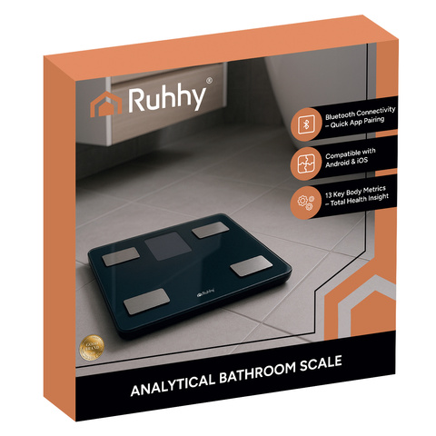 LCD-Personenwaage - analytisch schwarz Ruhhy 20675