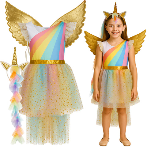 Costume de licorne 3 pièces 130-140 cm Kruzzel 26677