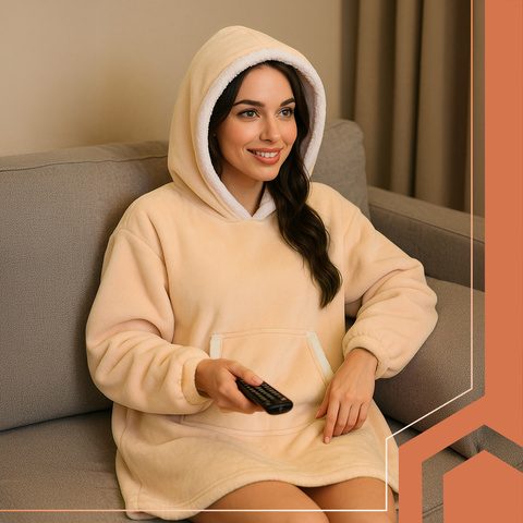 Bluza XXL - koc beżowy Ruhhy 26146