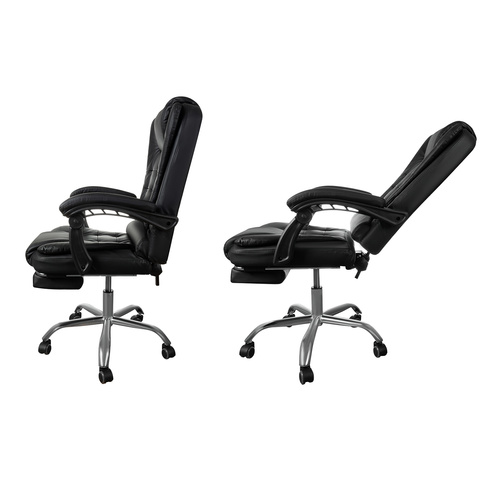 Офисное кресло с подставкой для ног - черное Malatec 26195