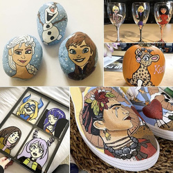 Acrylic markers - set of 12 Maaleo 21648