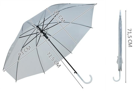 Parapluie blanc transparent