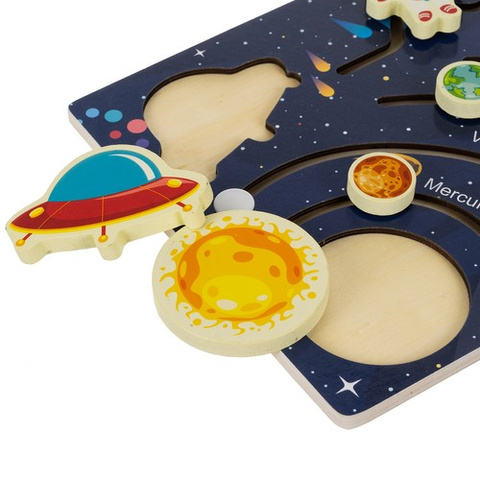 Wooden puzzle - solar system Kruzzel 24763