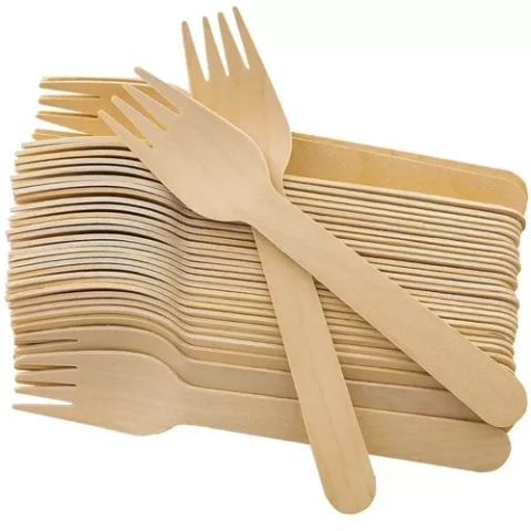 Wooden forks - 100pcs Ruhhy 20697