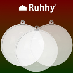 Transparente Kugeln 12 cm – 5er-Set Ruhhy 22278