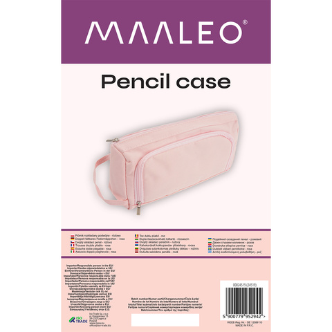 Double extendable pencil case - pink Maaleo 24519