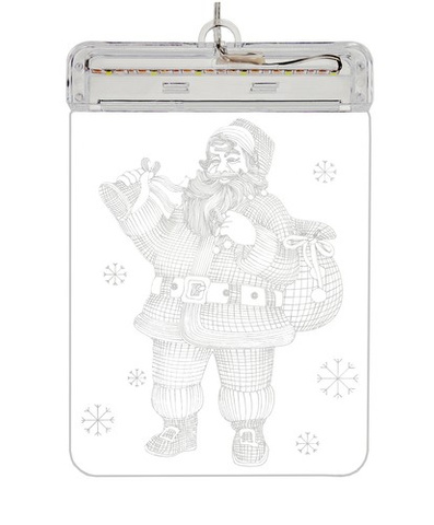 Stained glass LED 3D - Santa Claus