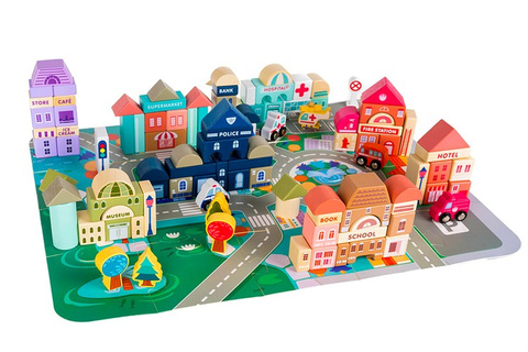 Wooden blocks - city