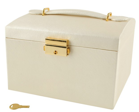Coffret à bijoux beige
