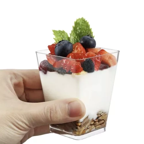 Quadratische Tassen - 50 Stück. 120 ml Ruhhy 21164