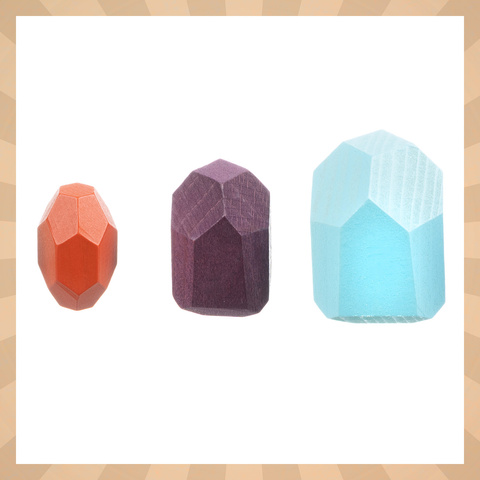 Stones/wooden blocks - 16 pcs Kruzzel 26323