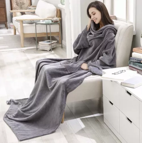 Light gray sweatshirt and bathrobe Ruhhy 22649